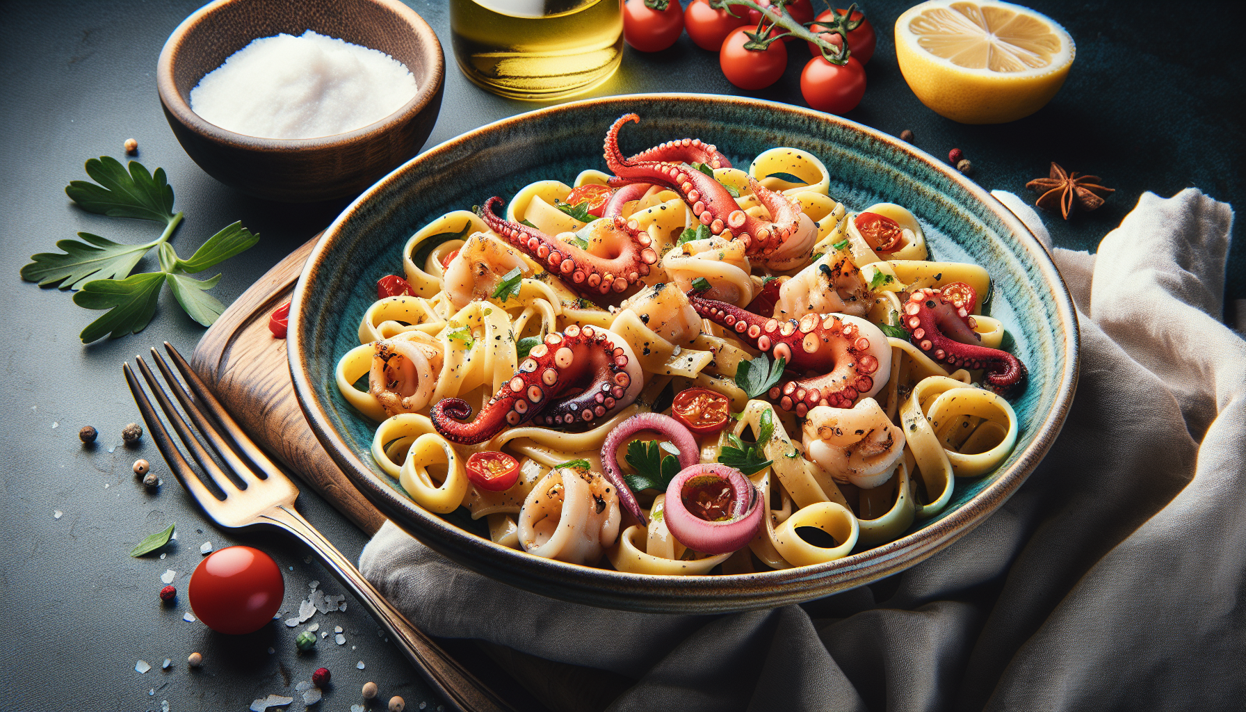 calamarata con calamari